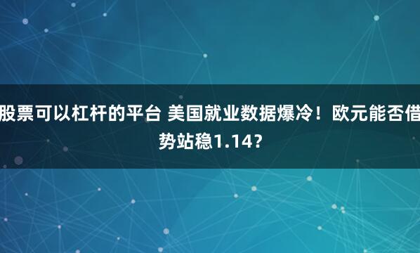 股票可以杠杆的平台 美国就业数据爆冷！欧元能否借势站稳1.14？
